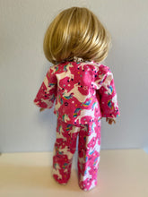 Load image into Gallery viewer, Prancing Unicorn Sheeky Violets Pajamas for 14.5&quot;, 15&quot;, 18&quot;