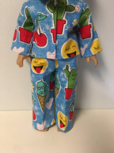 Love and Peace Cactus Sheeky Violets Pajamas for 14.5", 15", 18"